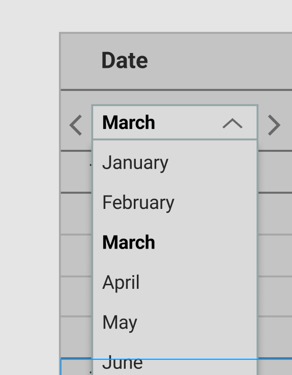 Date dropdown filter for selecting month range in Scenario 1